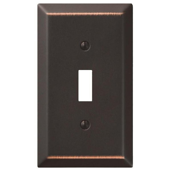 Amertac Wallplate, 41516 in L, 278 in W, 1 Gang, Steel, Aged Bronze 163TDB